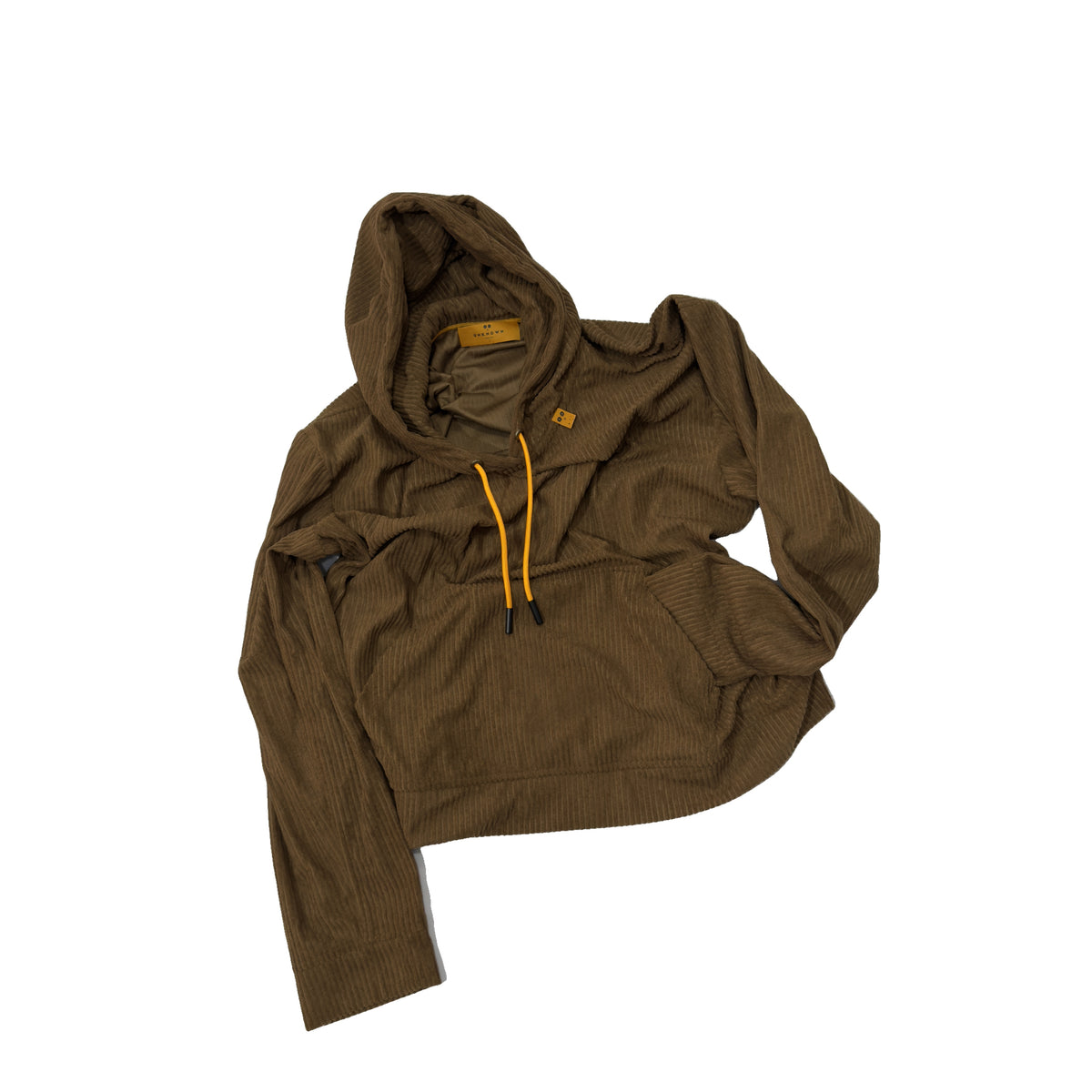 Loose Corduroy Hoodie Beige