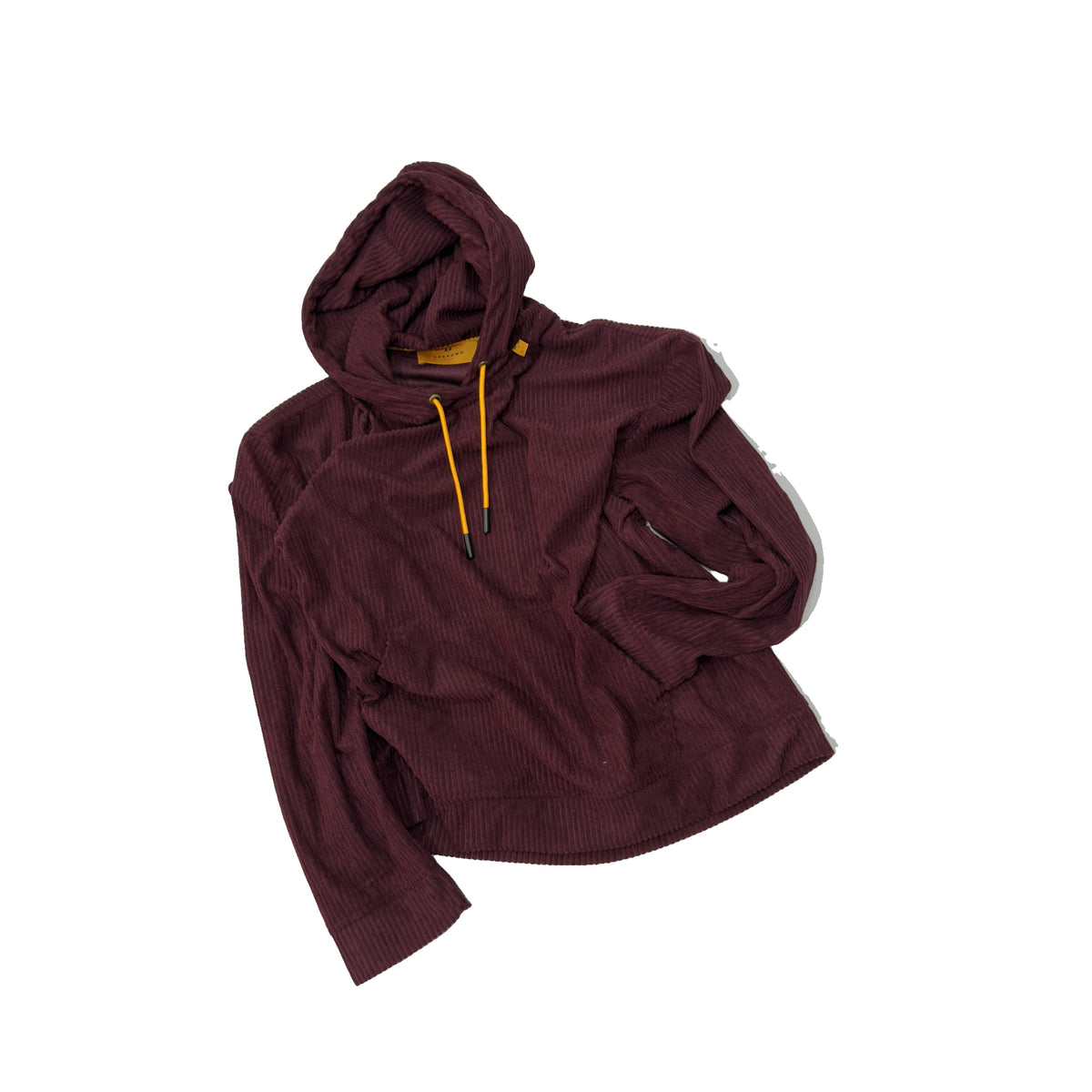 Loose Corduroy Hoodie Burgundy